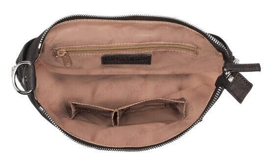 Gun Tote'n Mamas Chrome Zip Concealed Carry Handbag in Black has organization pockets